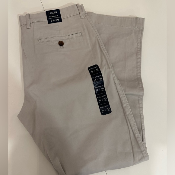 J.Crew Factory Straight-fit flex men’s chino pant in Stone 31 x 30 - Picture 4 of 5